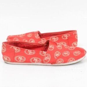 NFL San Francisco 49ers Women's M (7-8) Canvas Slip On Loafers Flat Shoes
